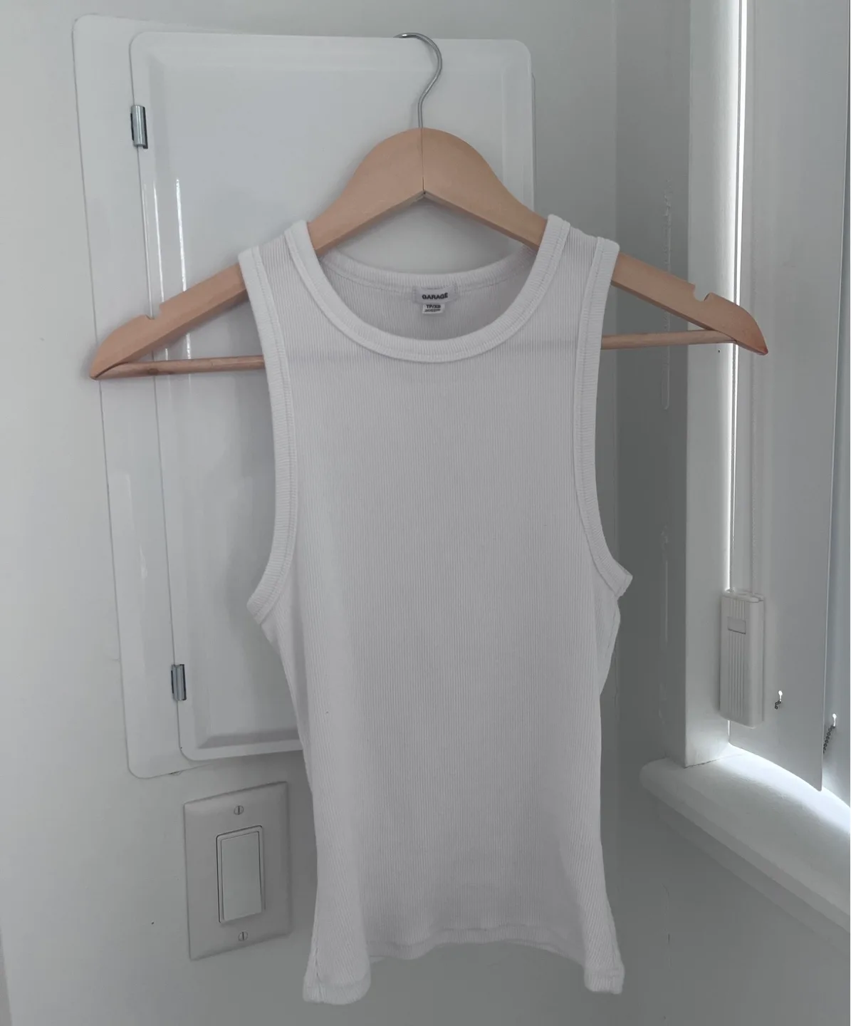 Garage White Tank Top thumbnail