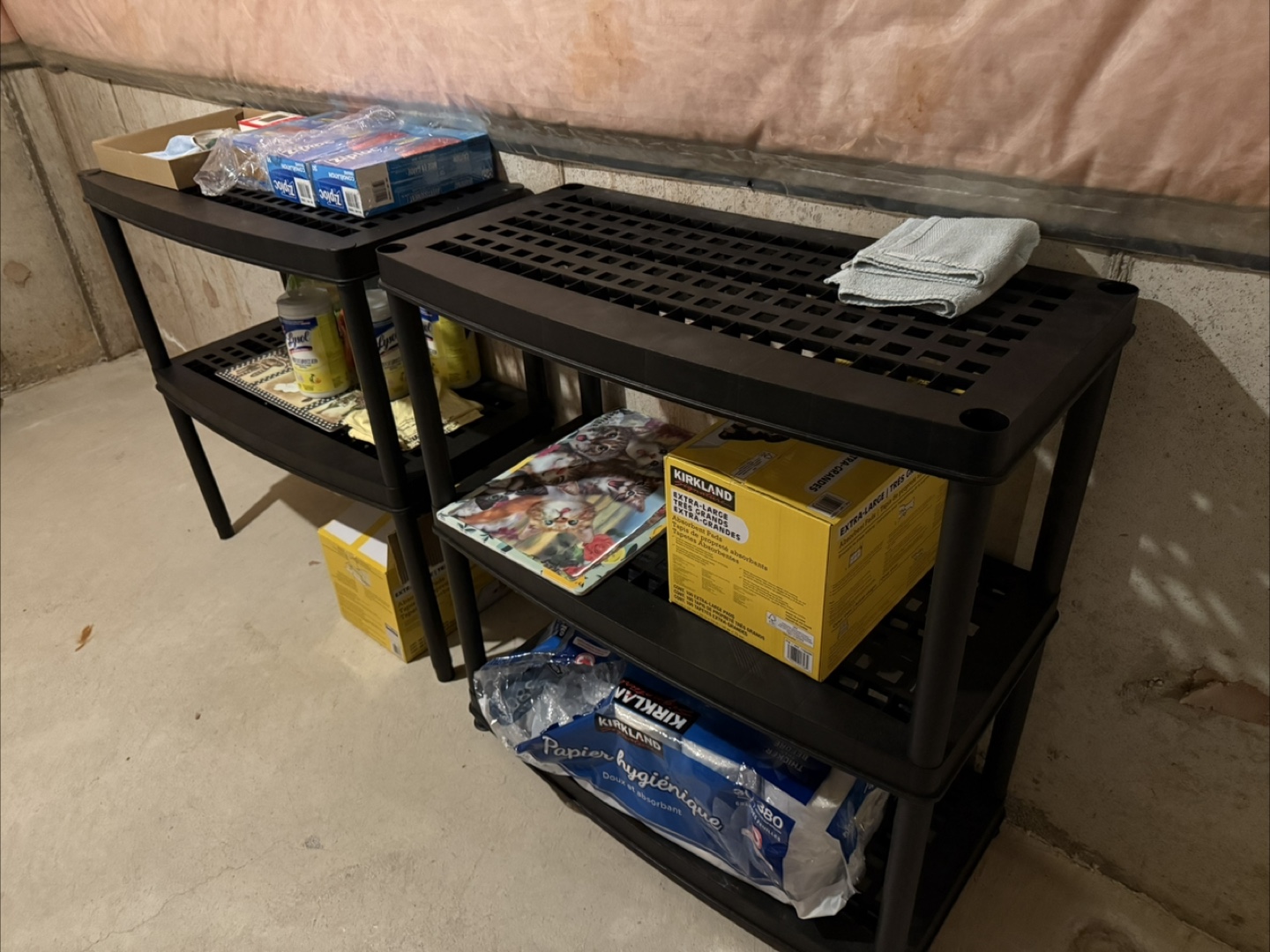 Black Plastic Shelving Unit