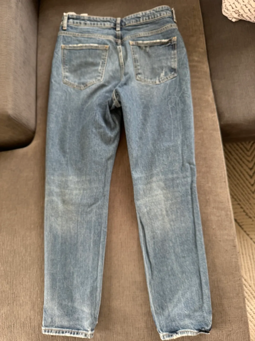 Zara Straight Fit Ripped Jeans - Size 10 image indicator(3)
