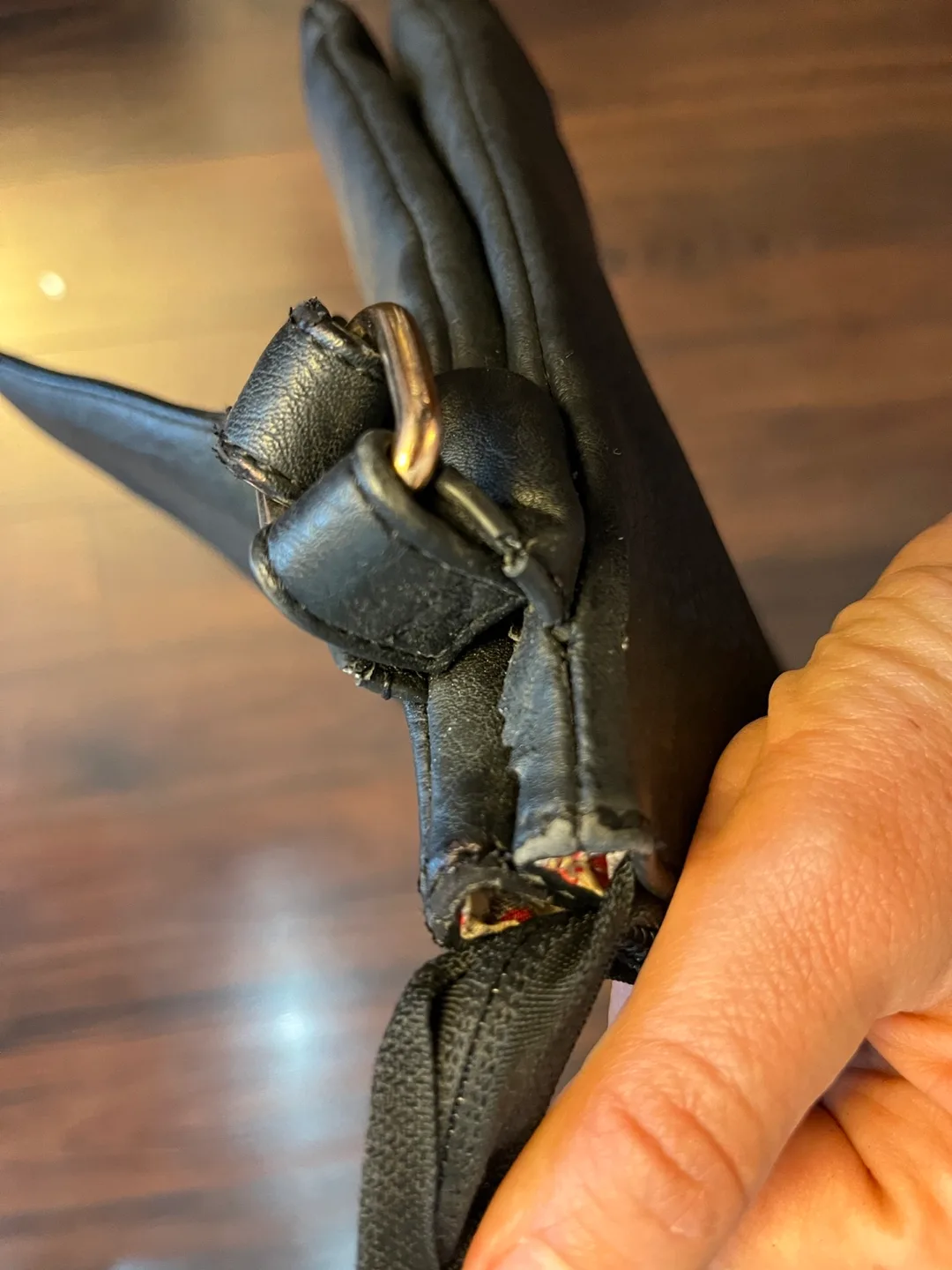 Susen black quilted faux leather crossbody with bow detail image indicator(8)