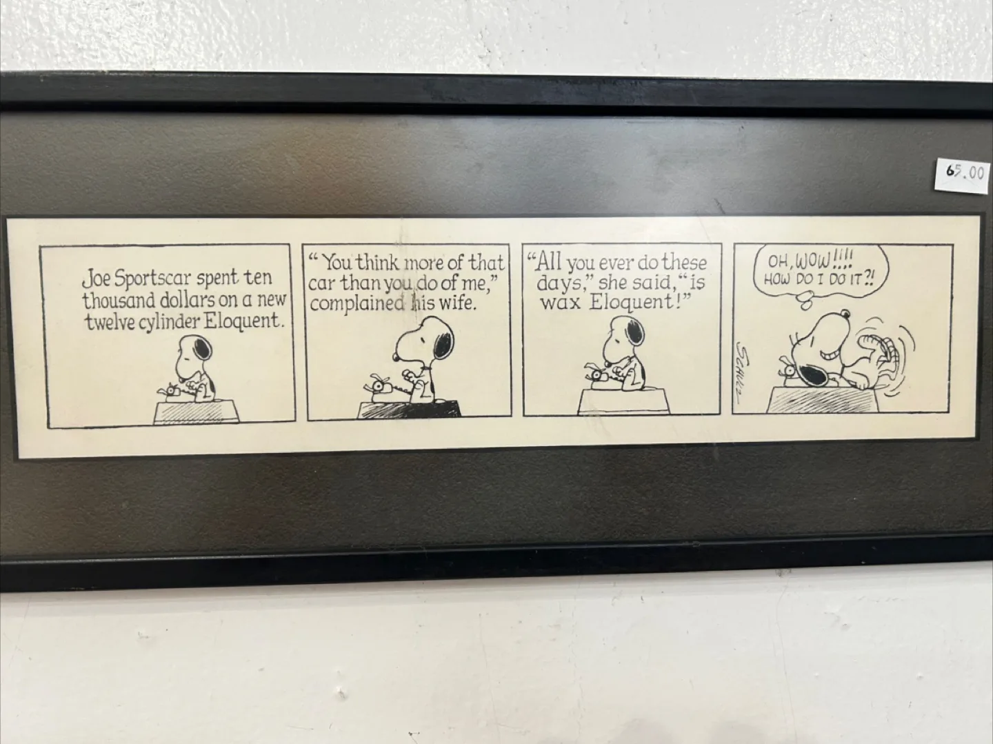 Snoopy Comic Strip Framed Art thumbnail