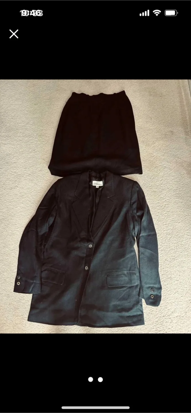 Black Skirt and blazer Suit Set thumbnail