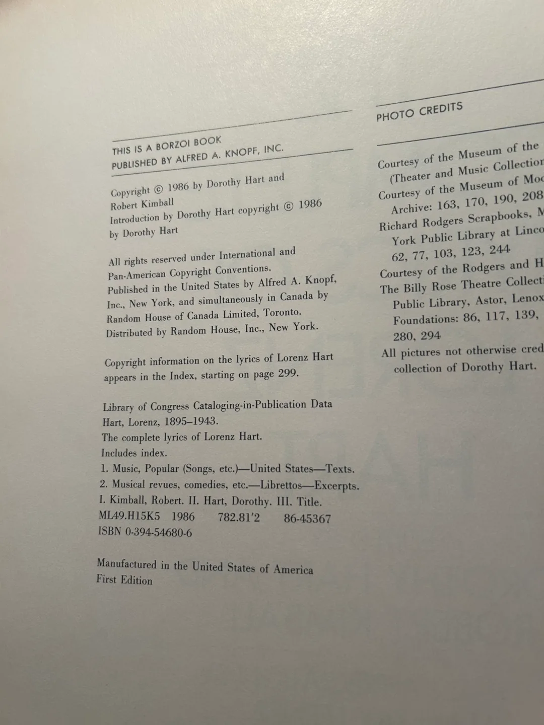 The Complete Lyrics of Lorenz Hart signed image indicator(5)