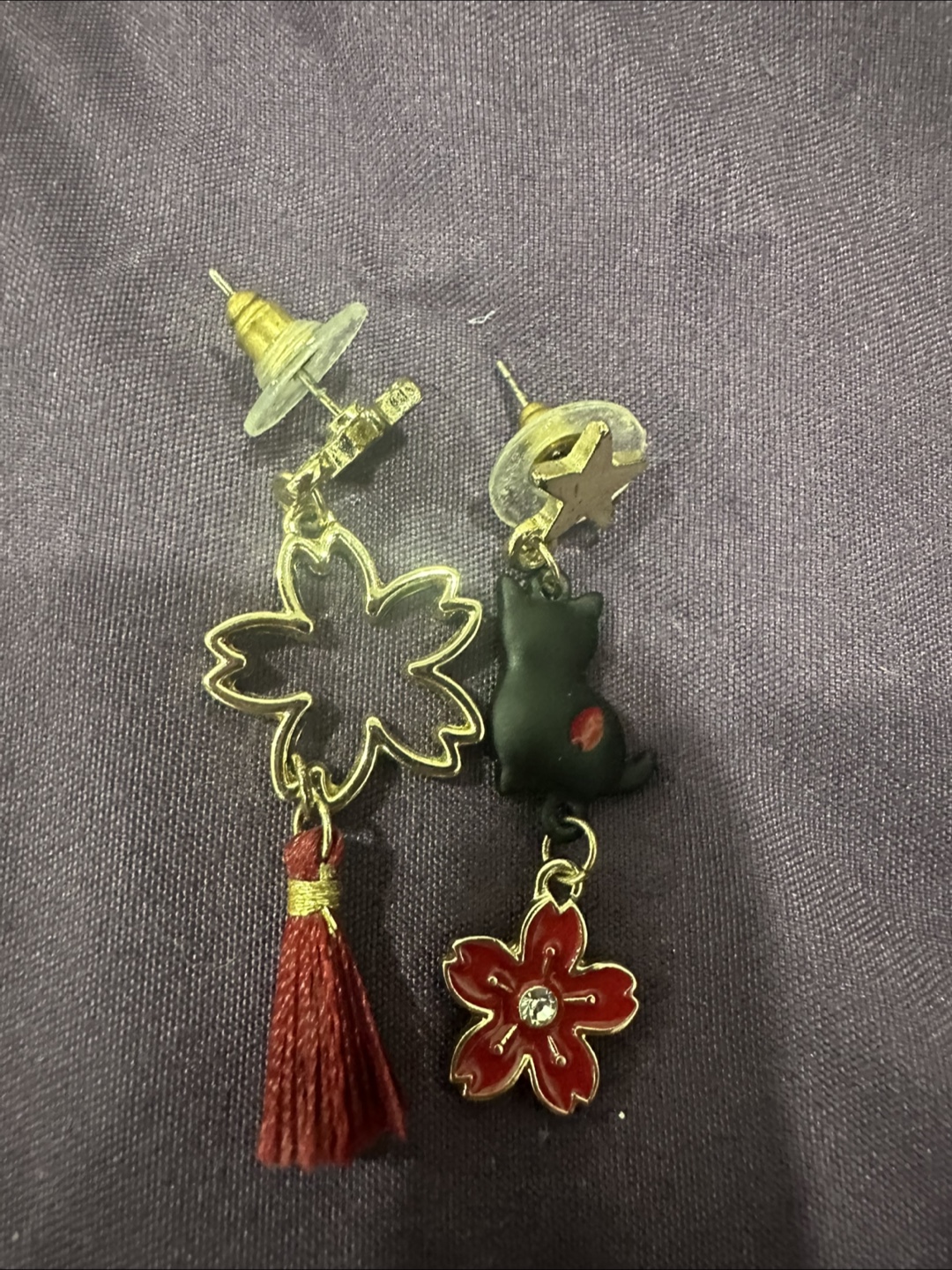 Cute Asymmetrical Cat Earrings