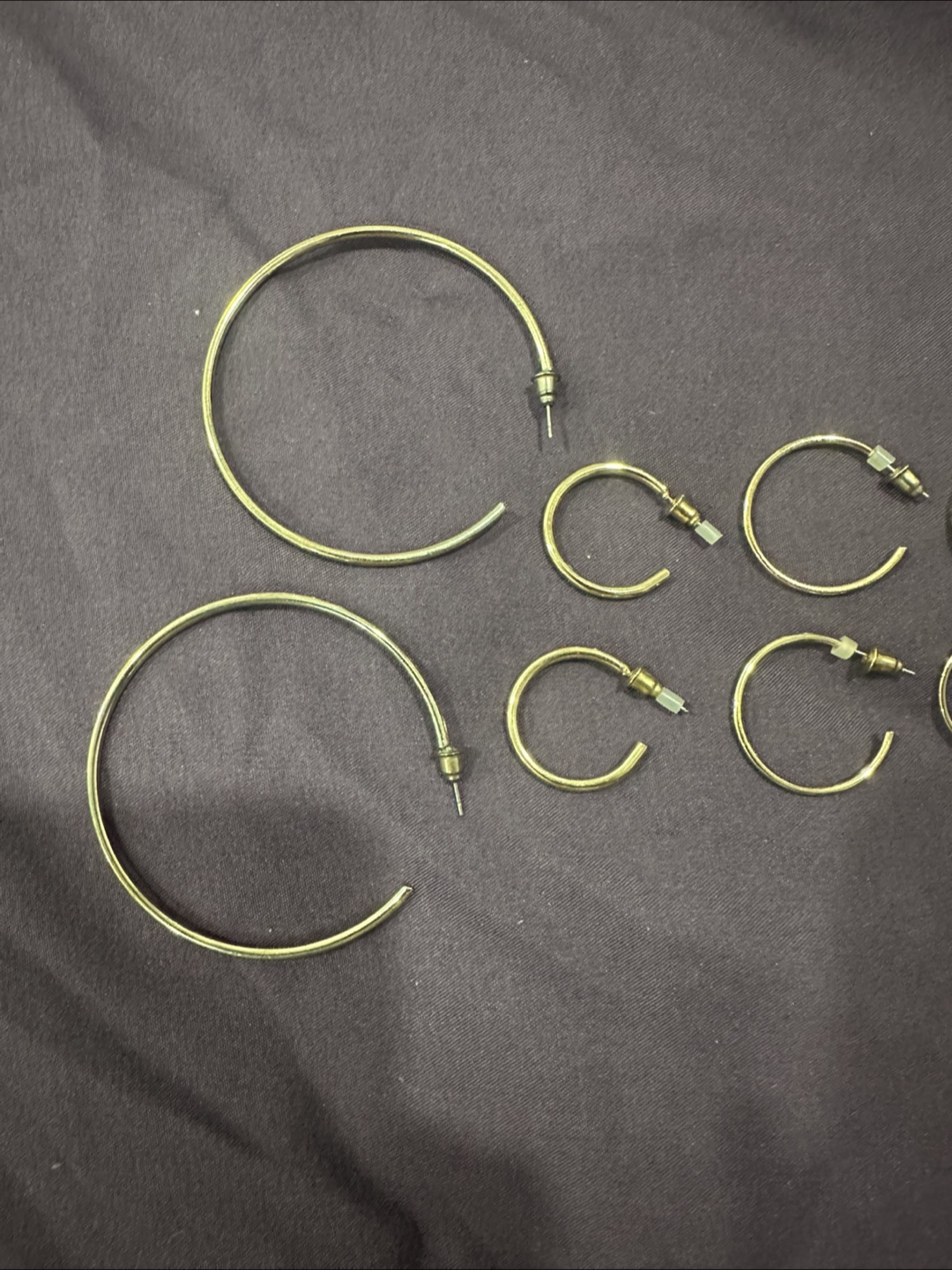 Gold Hoop Earrings - Assorted Sizes - photo 2