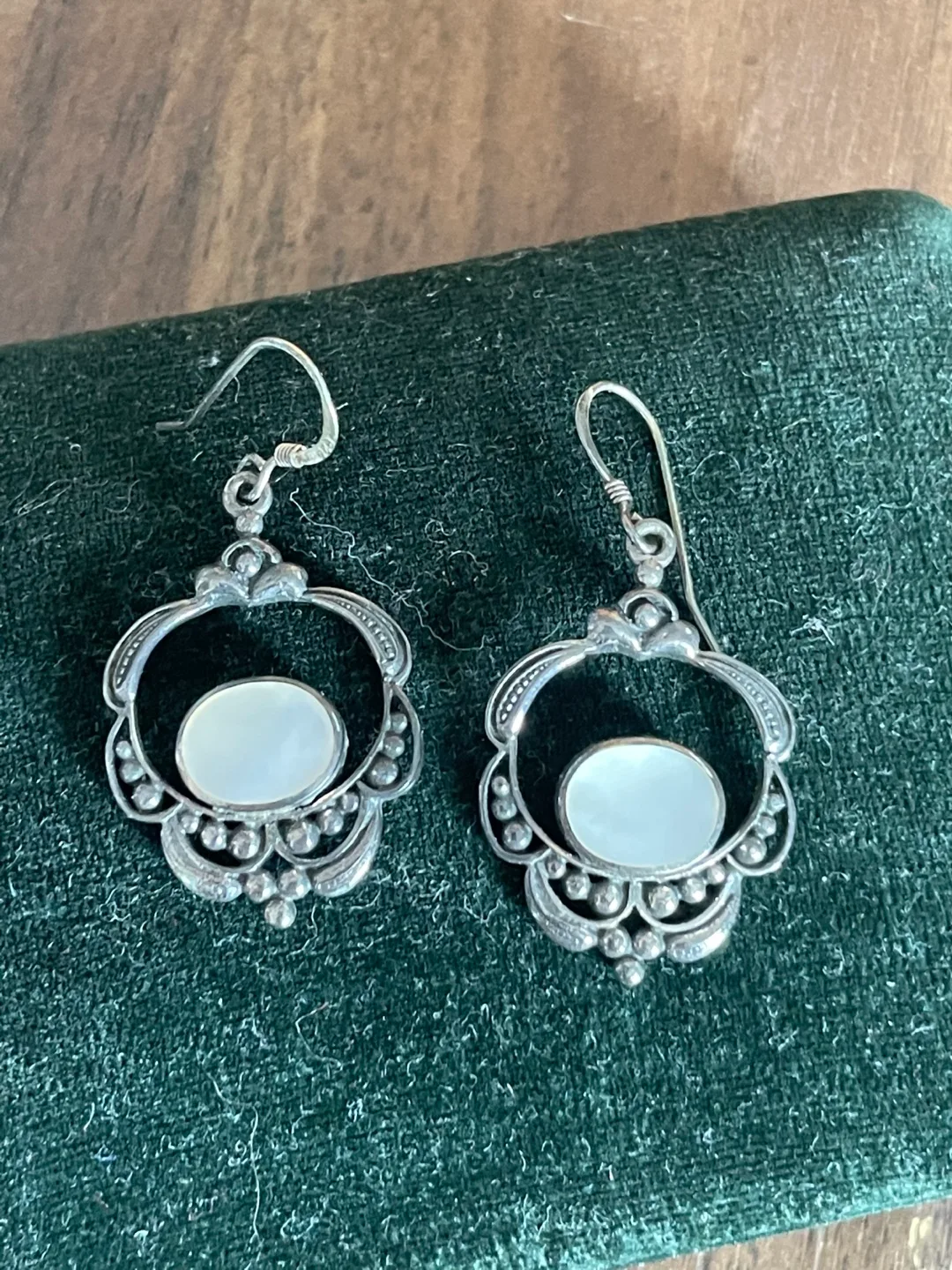 Sterling Silver Earrings with Moonstone thumbnail
