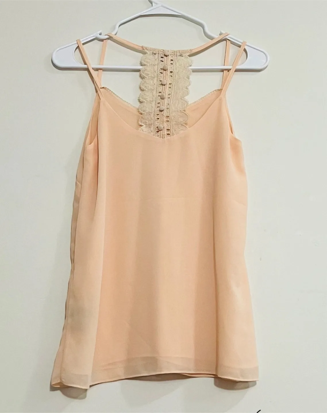 Peach Spaghetti Strap Tank Top thumbnail