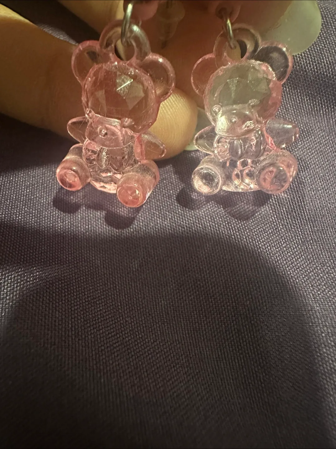 Cute Pink Bear Earrings thumbnail