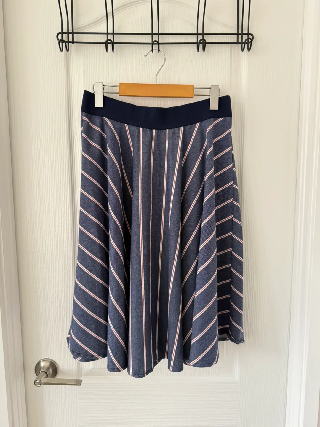 Blue Striped Circle Skirt thumbnail