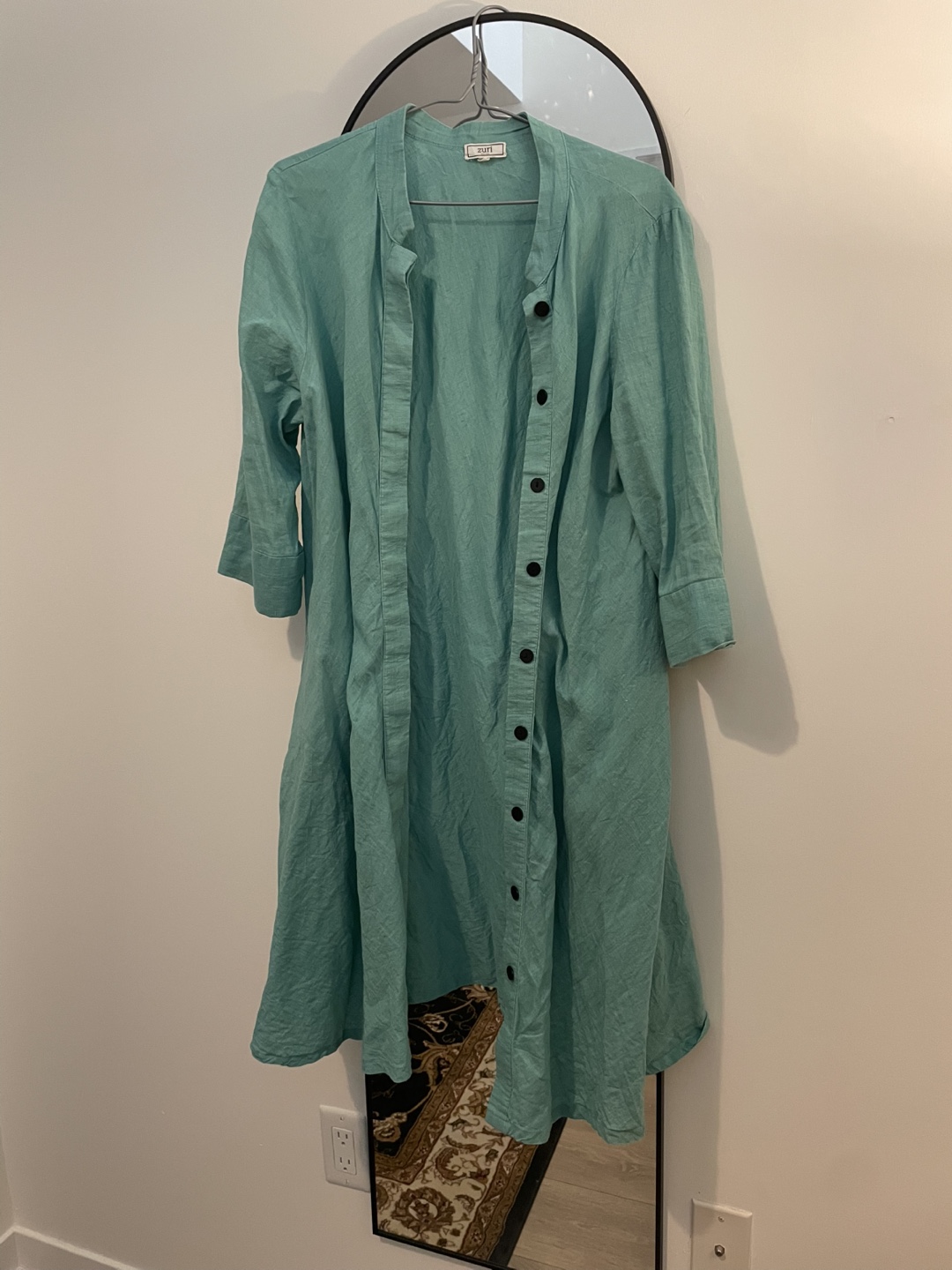 Zuri Green Linen Dress - size M