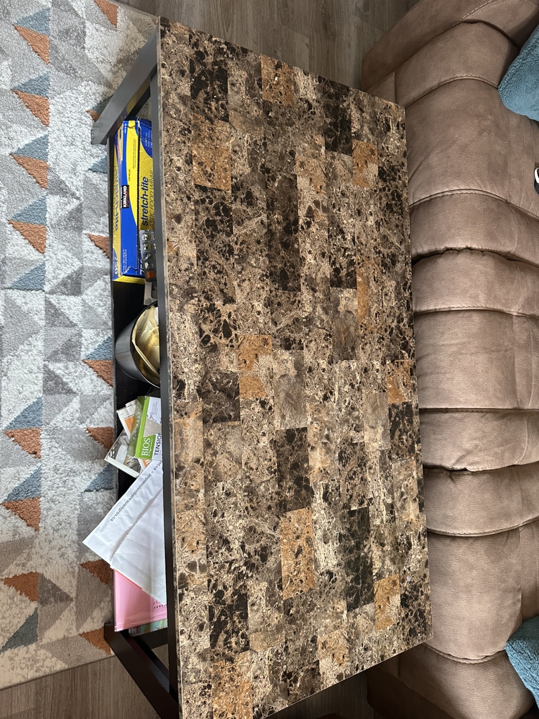 Marble Pattern Coffee Table - photo 2