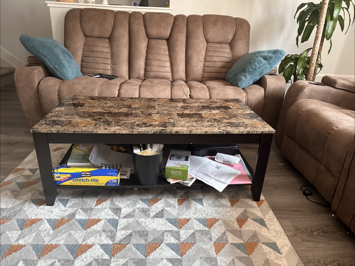 Marble Pattern Coffee Table - photo 3