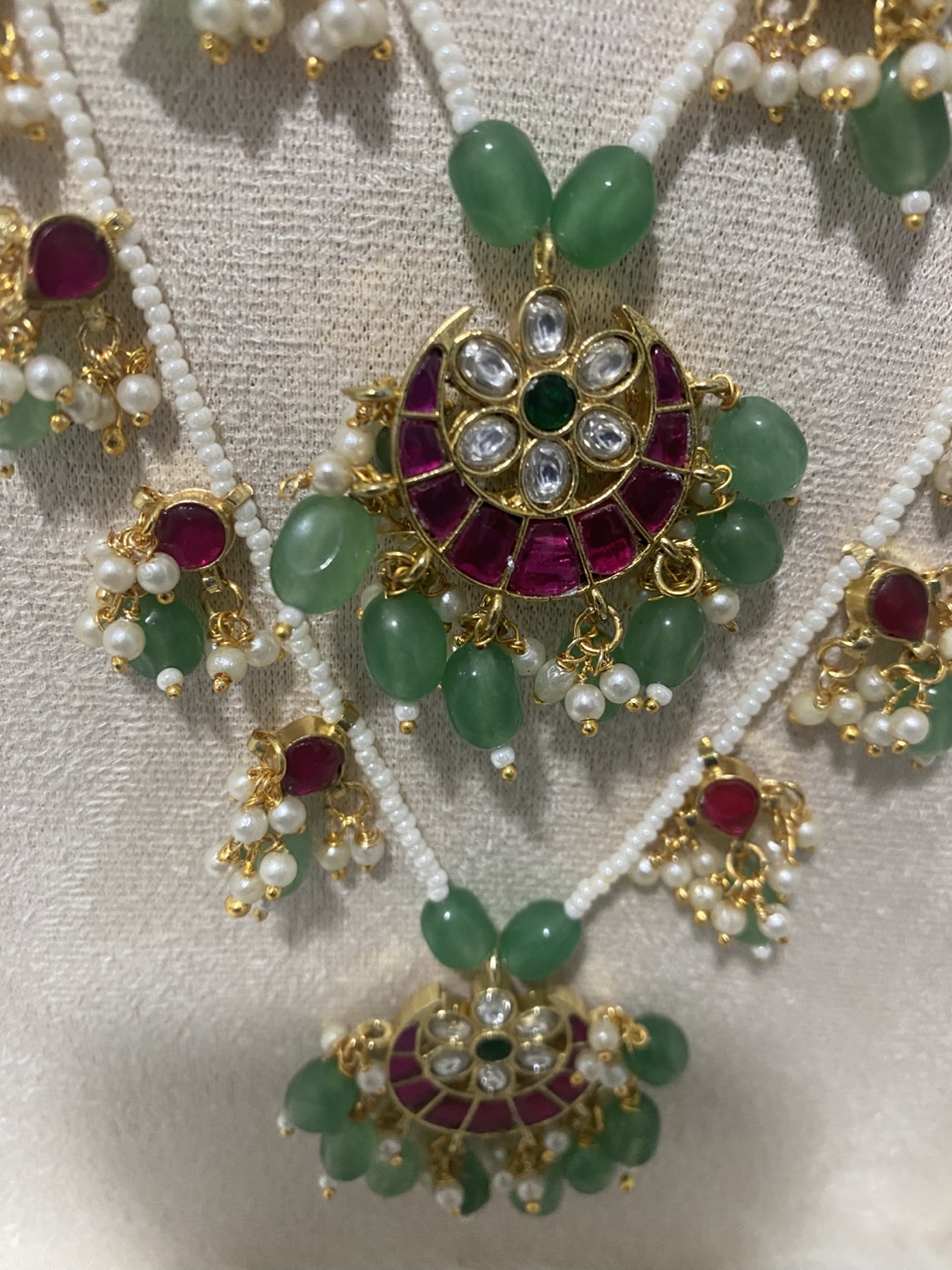 Necklace Set - Green & Pink - photo 5