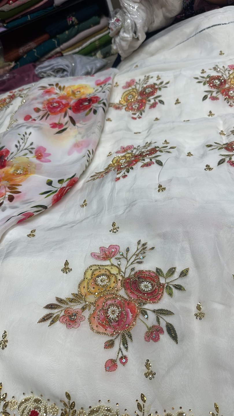 Floral Embroidered Punjabi suit