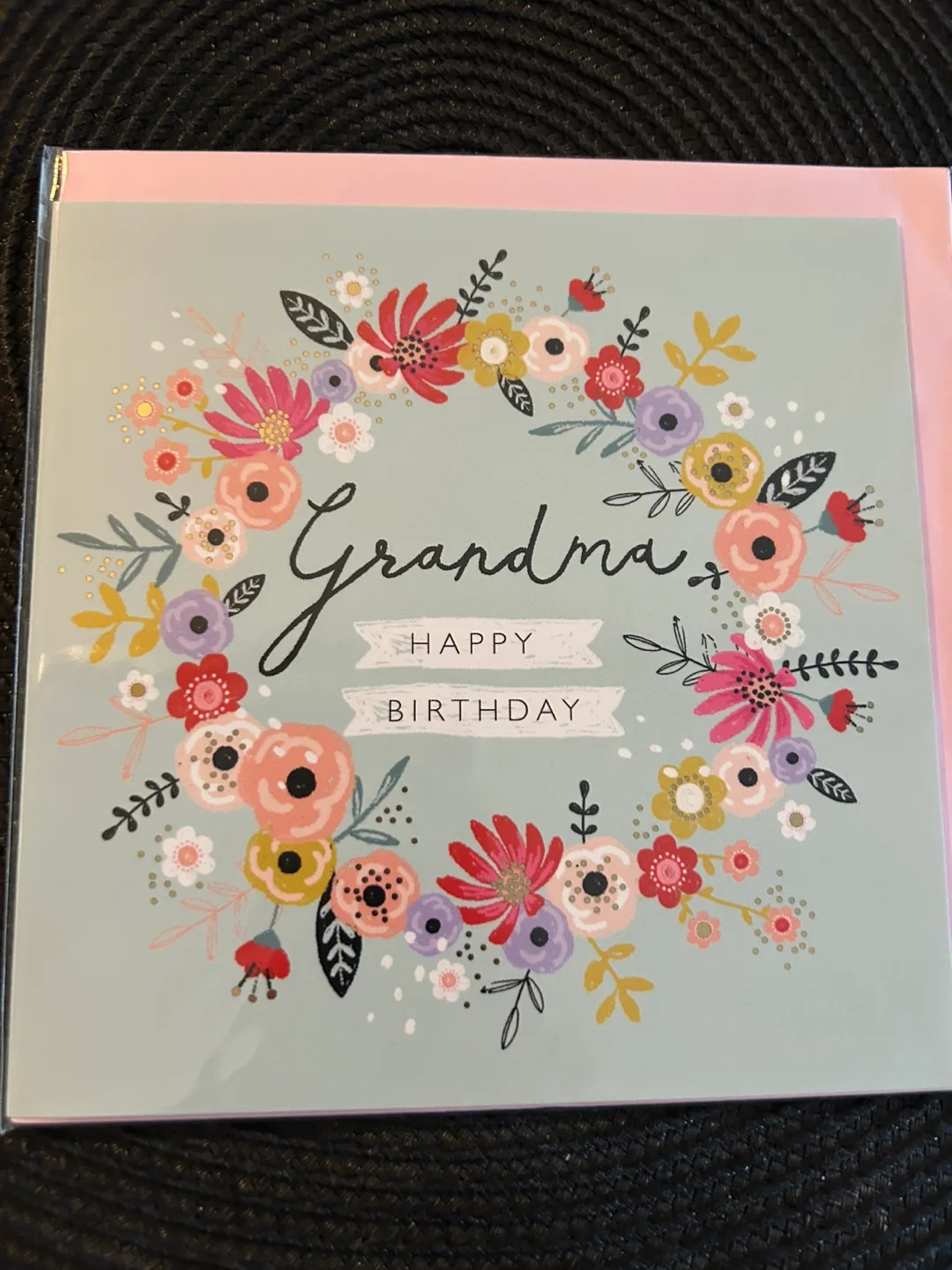 Floral Wreath Grandma Birthday Card thumbnail