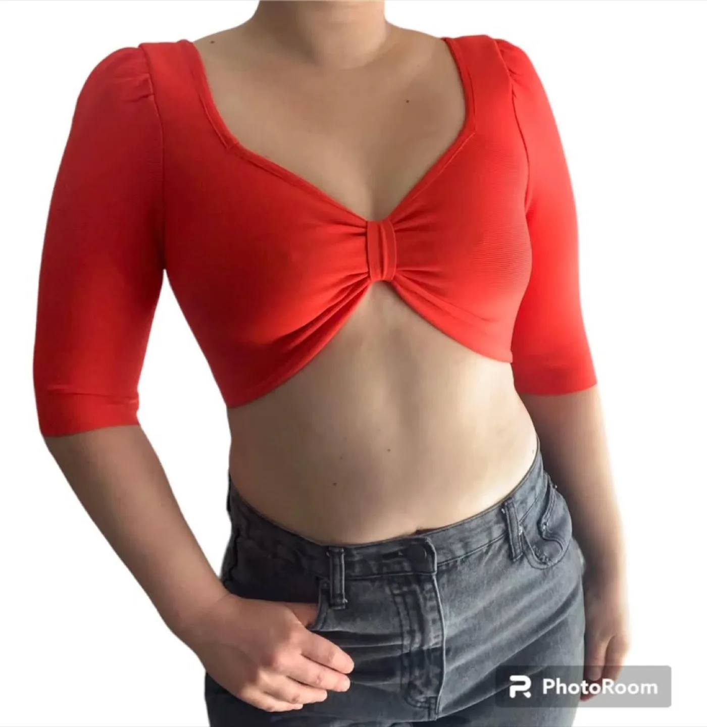 NWOT Vintage 2000s Y2K Peplum Crop Top thumbnail