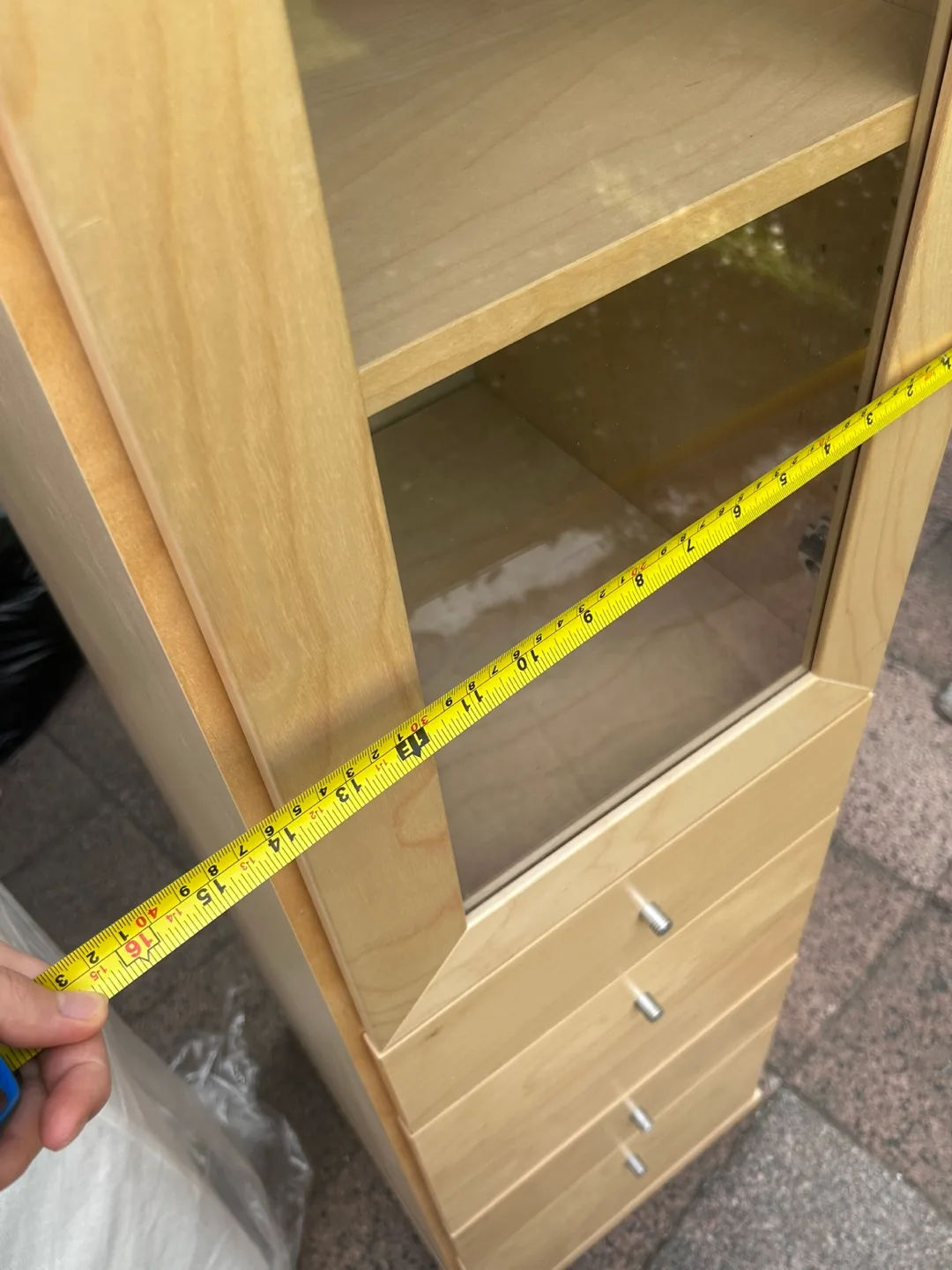 Tall Display Cabinet with Drawers thumbnail