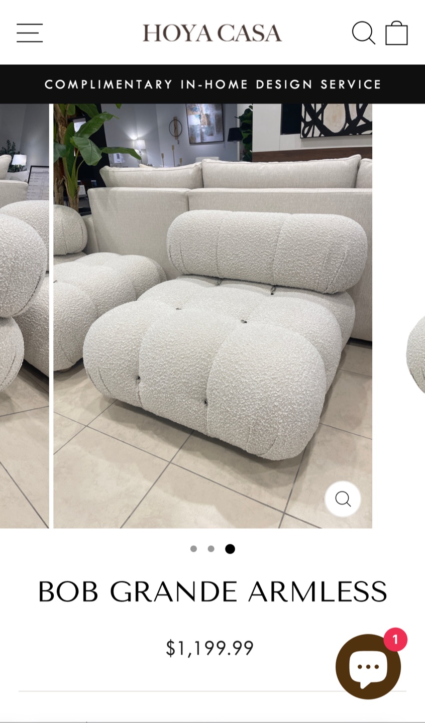Off-White Modular Sofa with Ottoman (Mario Bellini inspired) - photo 5