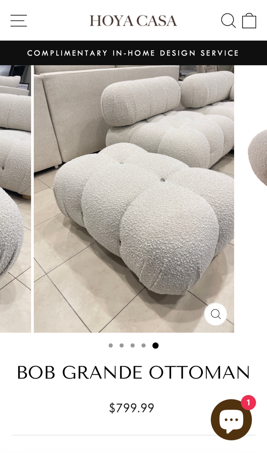 Off-White Modular Sofa with Ottoman (Mario Bellini inspired) - photo 4