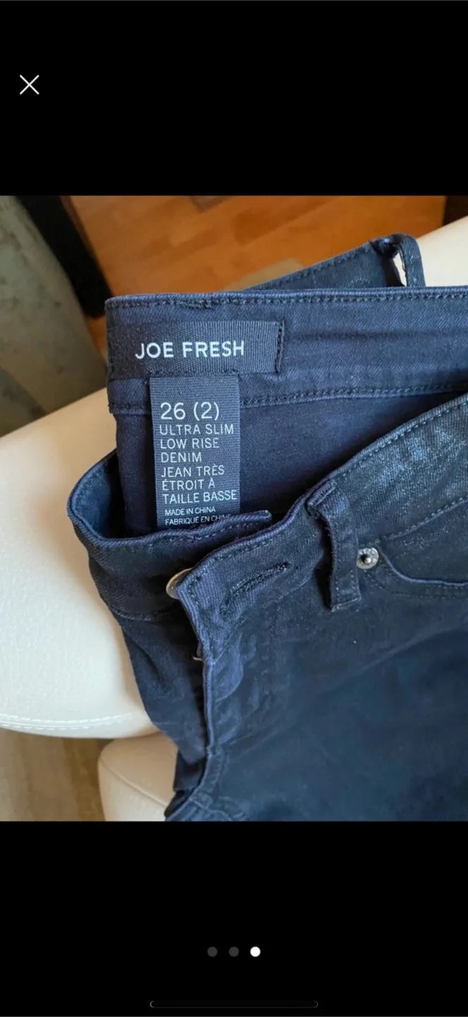 Joe Fresh Ultra Slim Low Rise Denim Jeans - Size 26 thumbnail