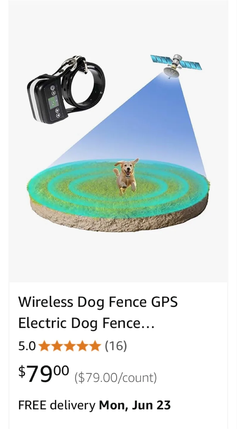 JUSTPET Wireless Dog Fence - Black thumbnail