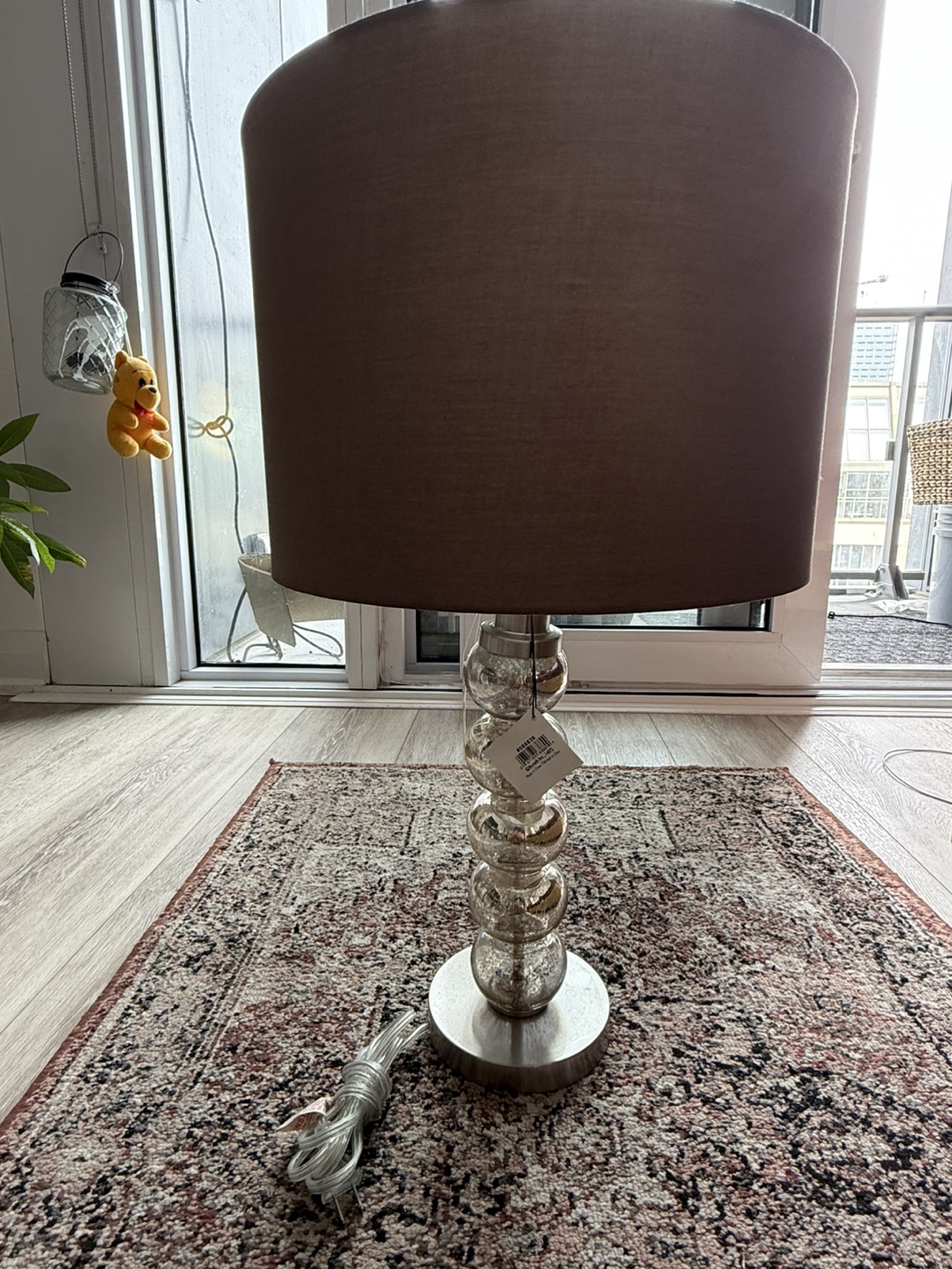 Leon’s Glass Table Lamp set of two ( Shade Beige ) Brand new