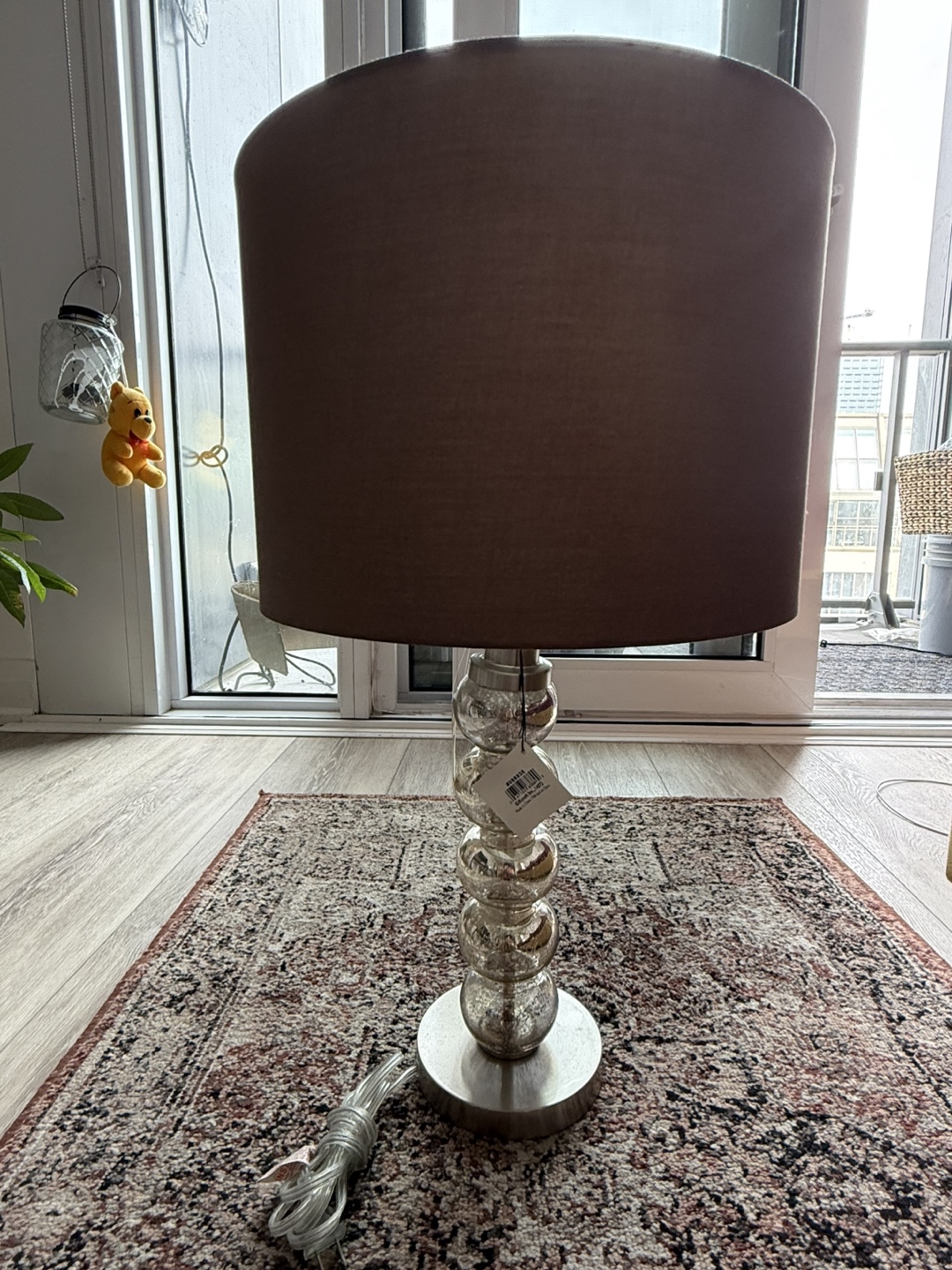 Leon’s Glass Table Lamp set of two ( Shade Beige ) Brand new - photo 2