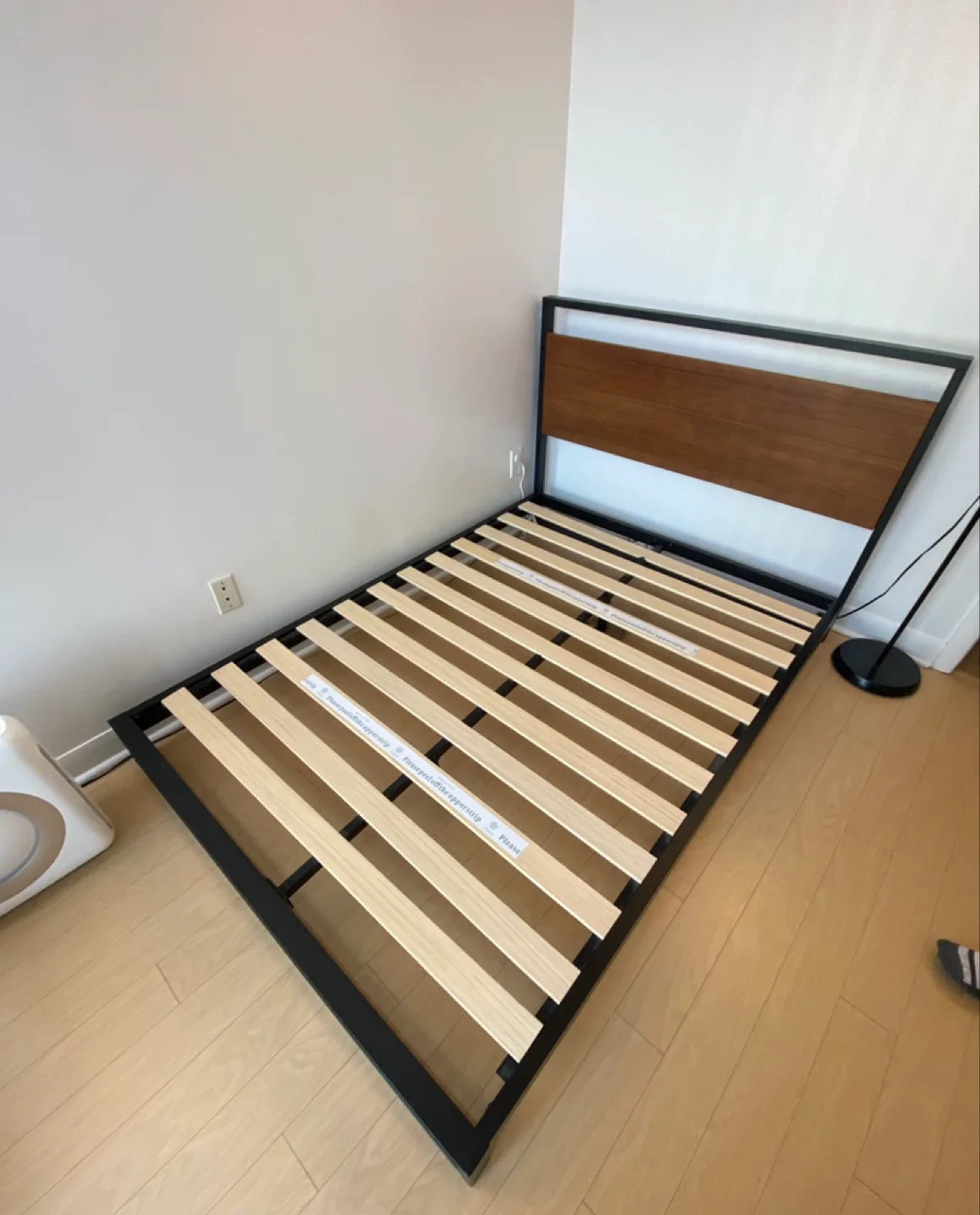 Metal & Wood Bed Frame - full/double thumbnail