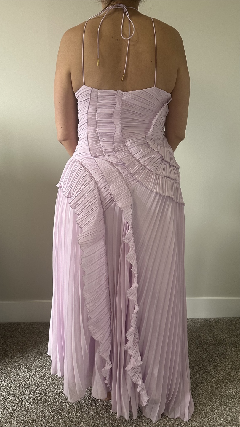 Lilac Ruffled Halter Maxi Dress - photo 3