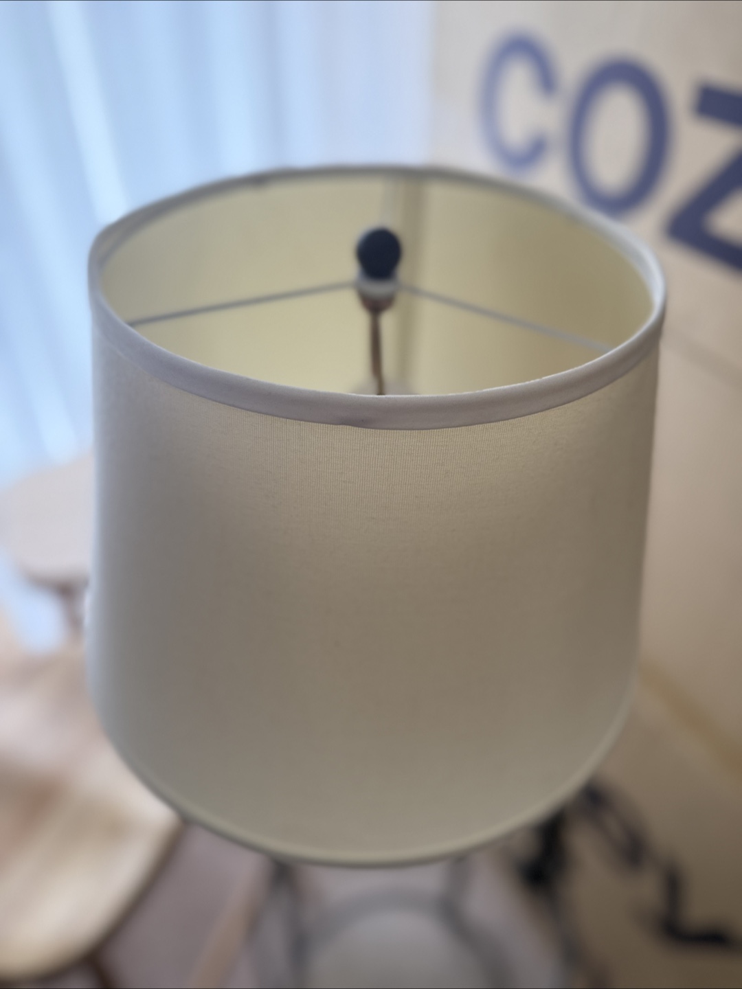 Cozey Lamp with Glass Side Table - Black