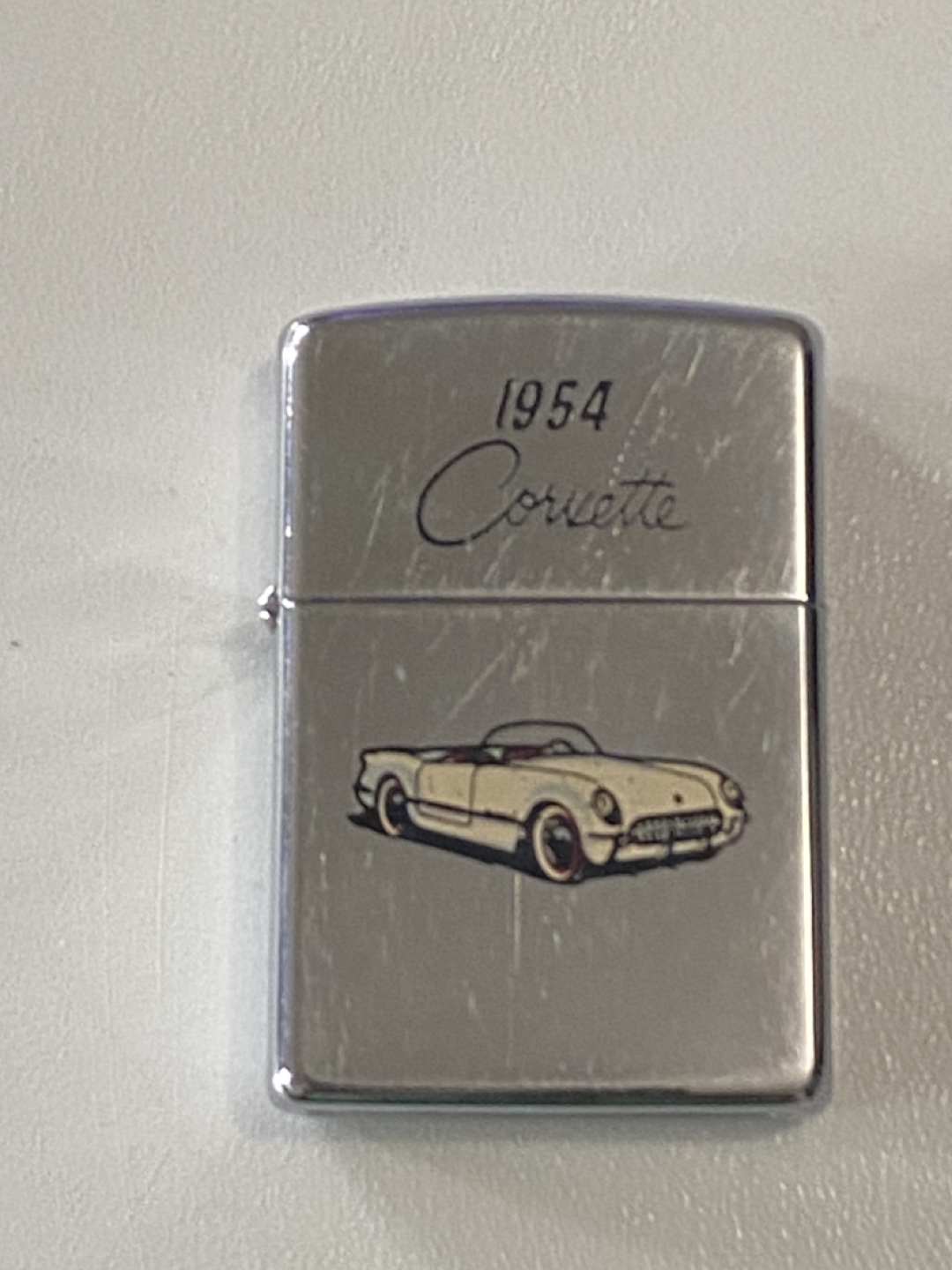 2 Zippo Lighter with 1954 Corvette Design and sailboat - photo 5