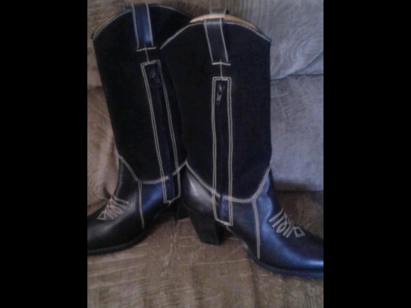 Ladies  Black Cowgirl Boots - photo 2