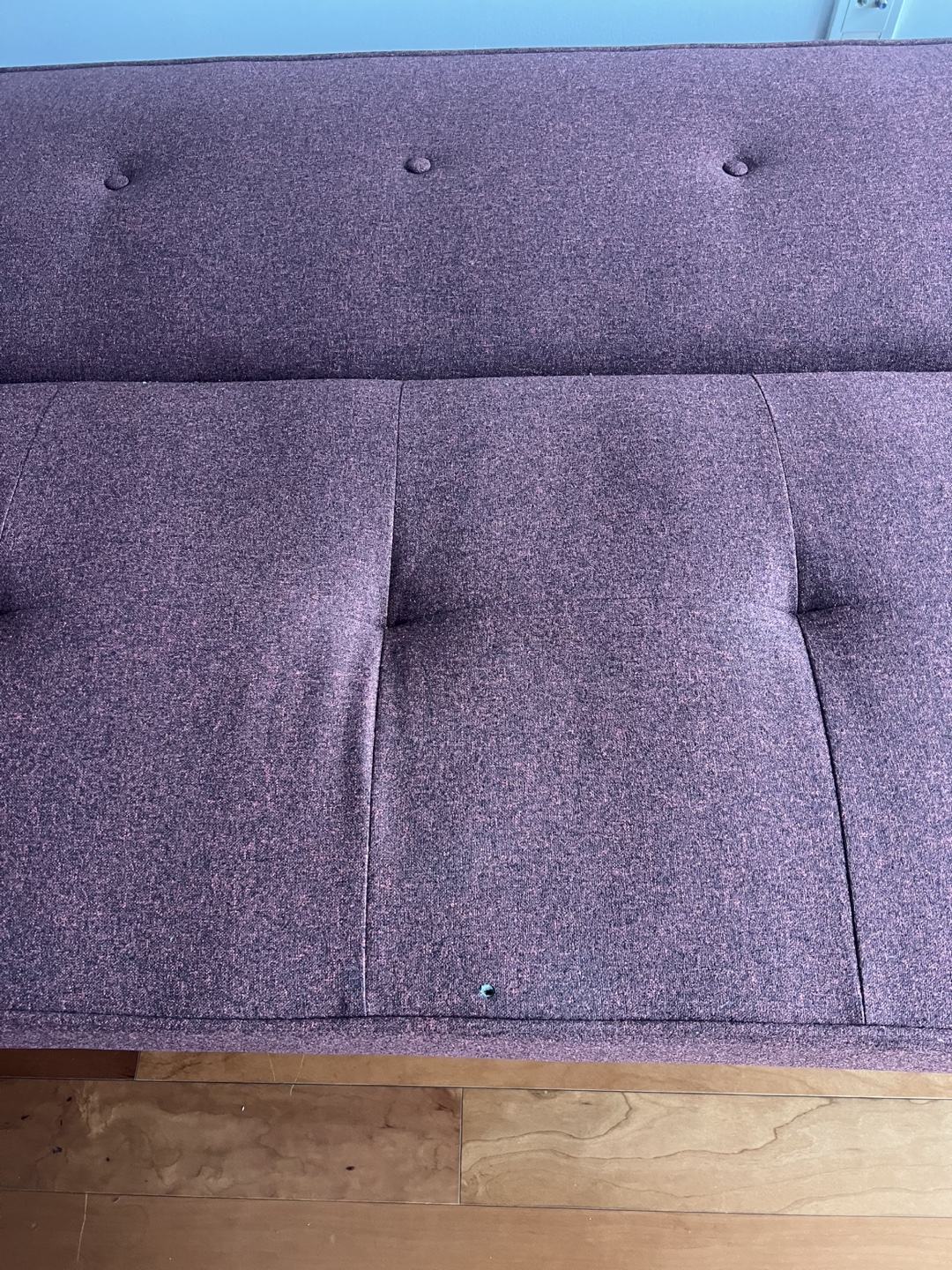 Burgundy Futon Sofa Bed - photo 5