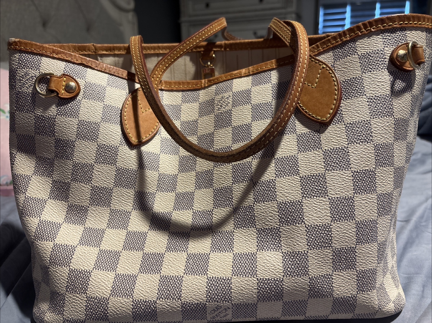 Louis Vuitton Damier Azur Neverfull MM Tote