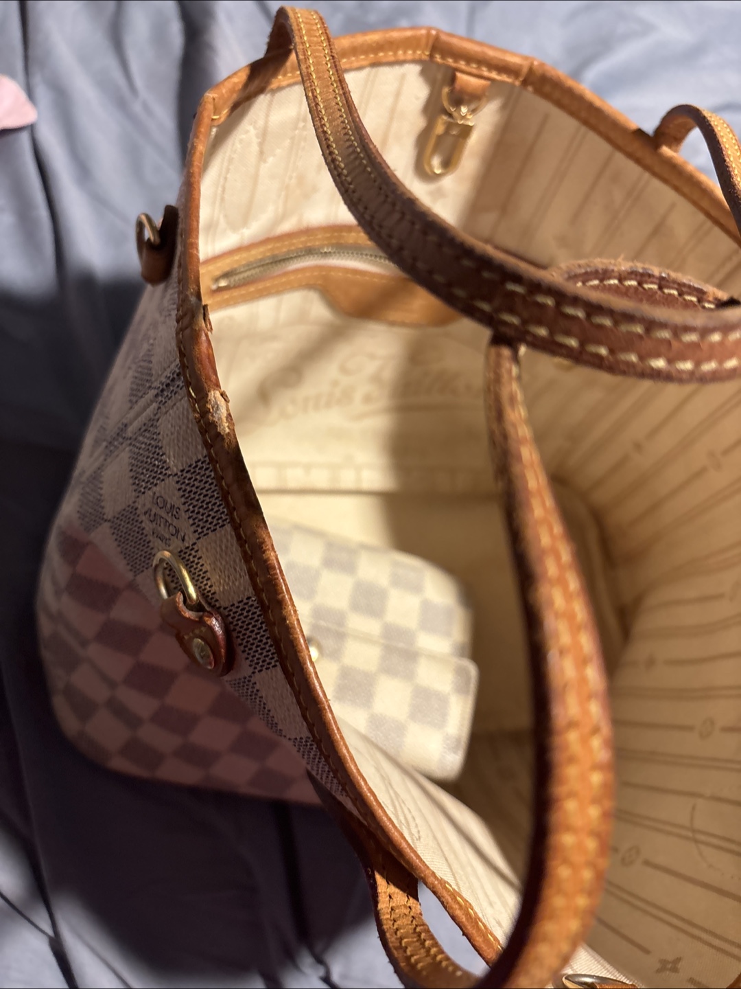 Louis Vuitton Damier Azur Neverfull MM Tote - photo 4