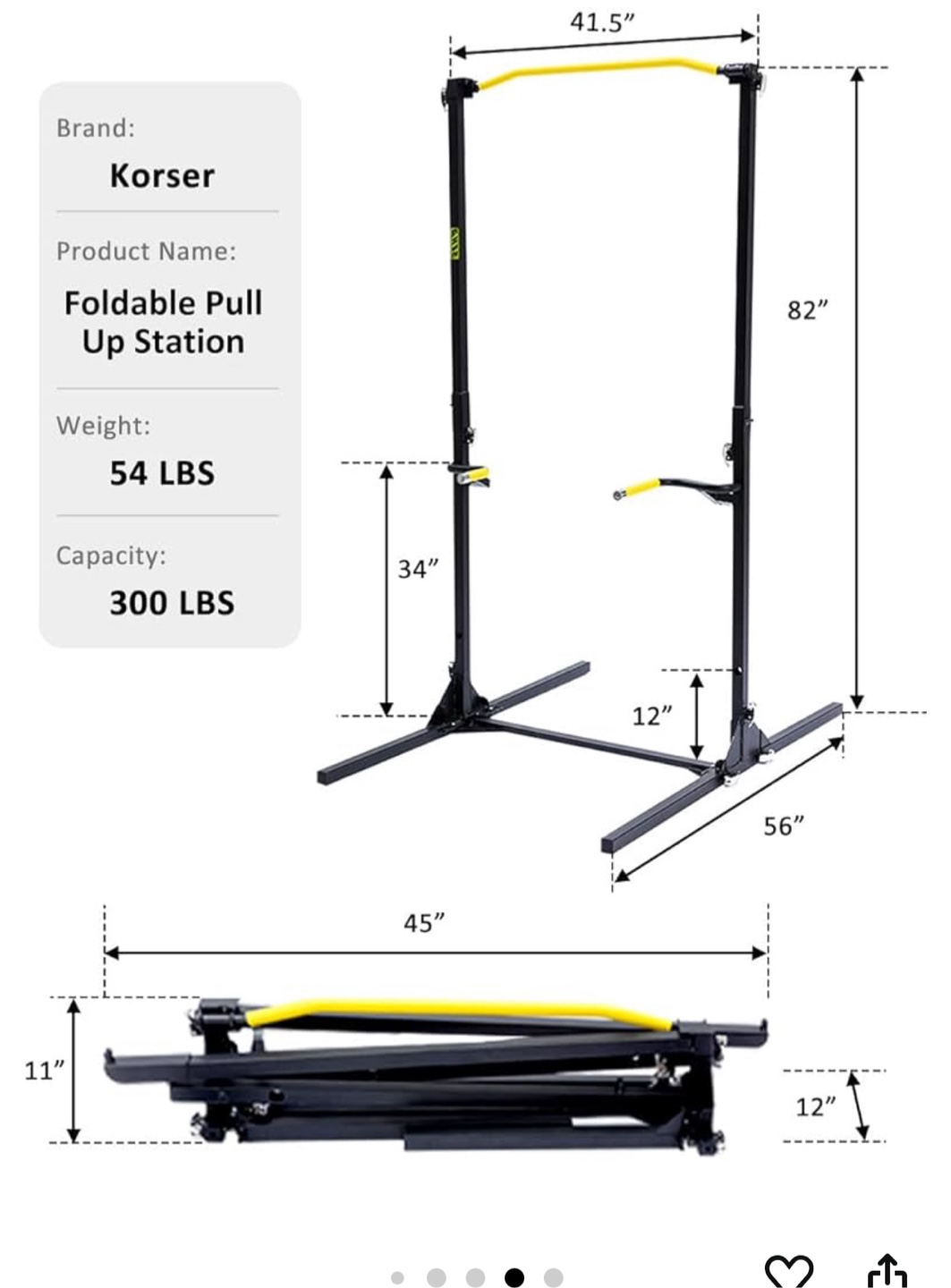 Korser Foldable Pull Up Station - In Box - photo 5