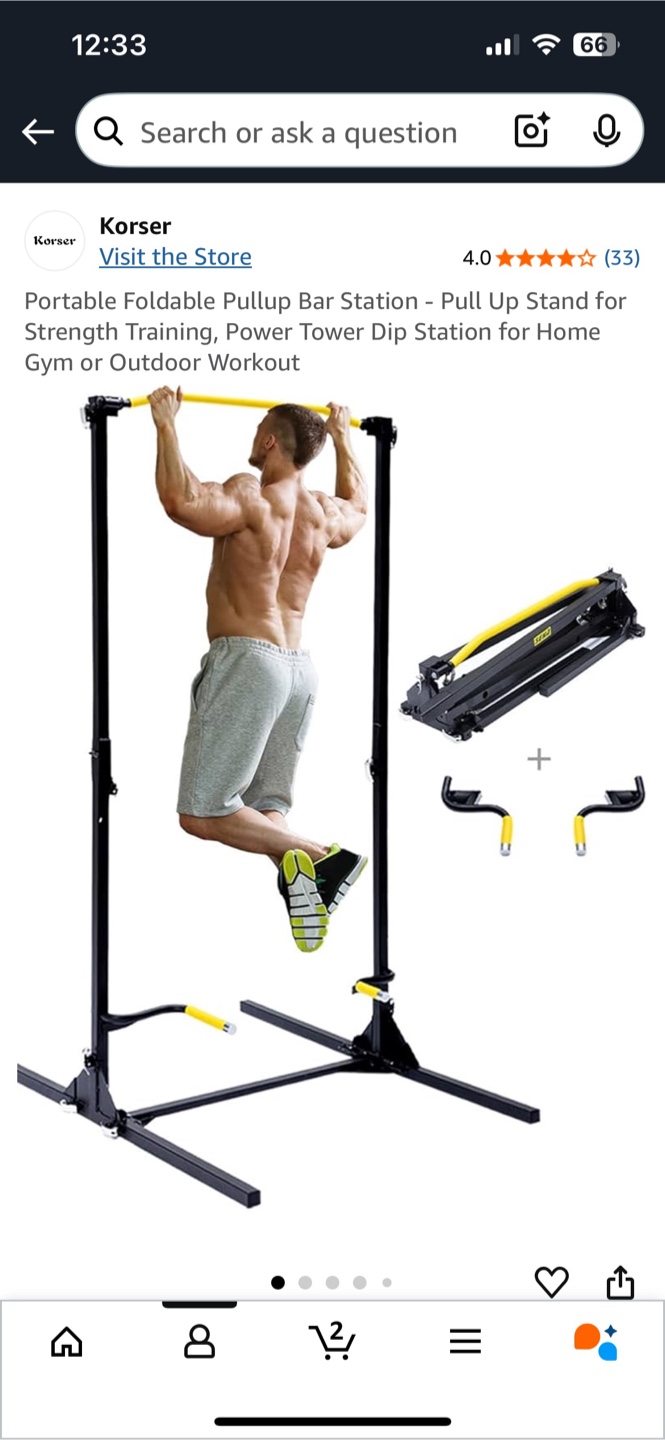 Korser Foldable Pull Up Station - In Box