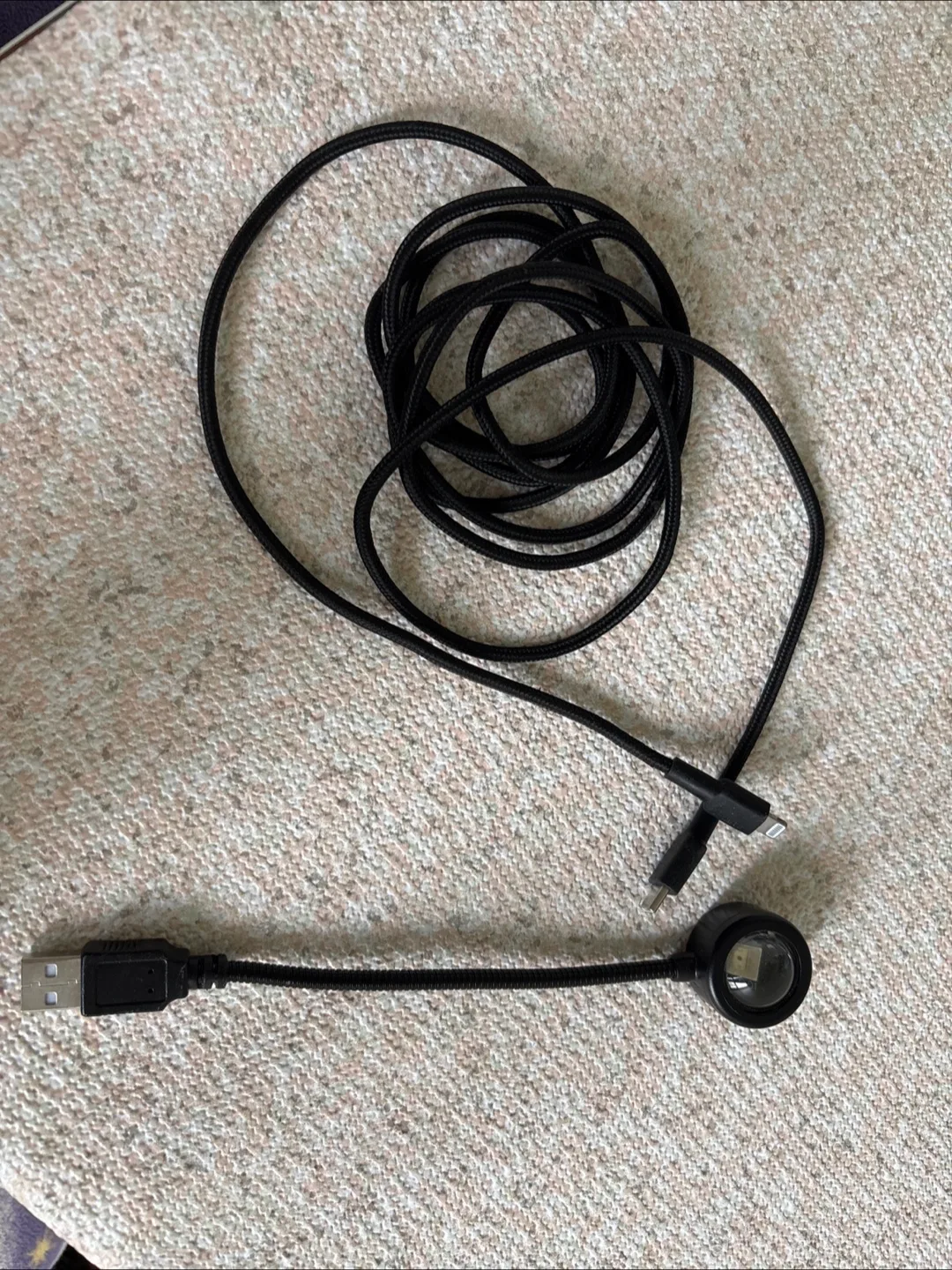 Black USB Charging Cable + sunset projection lamp led light thumbnail