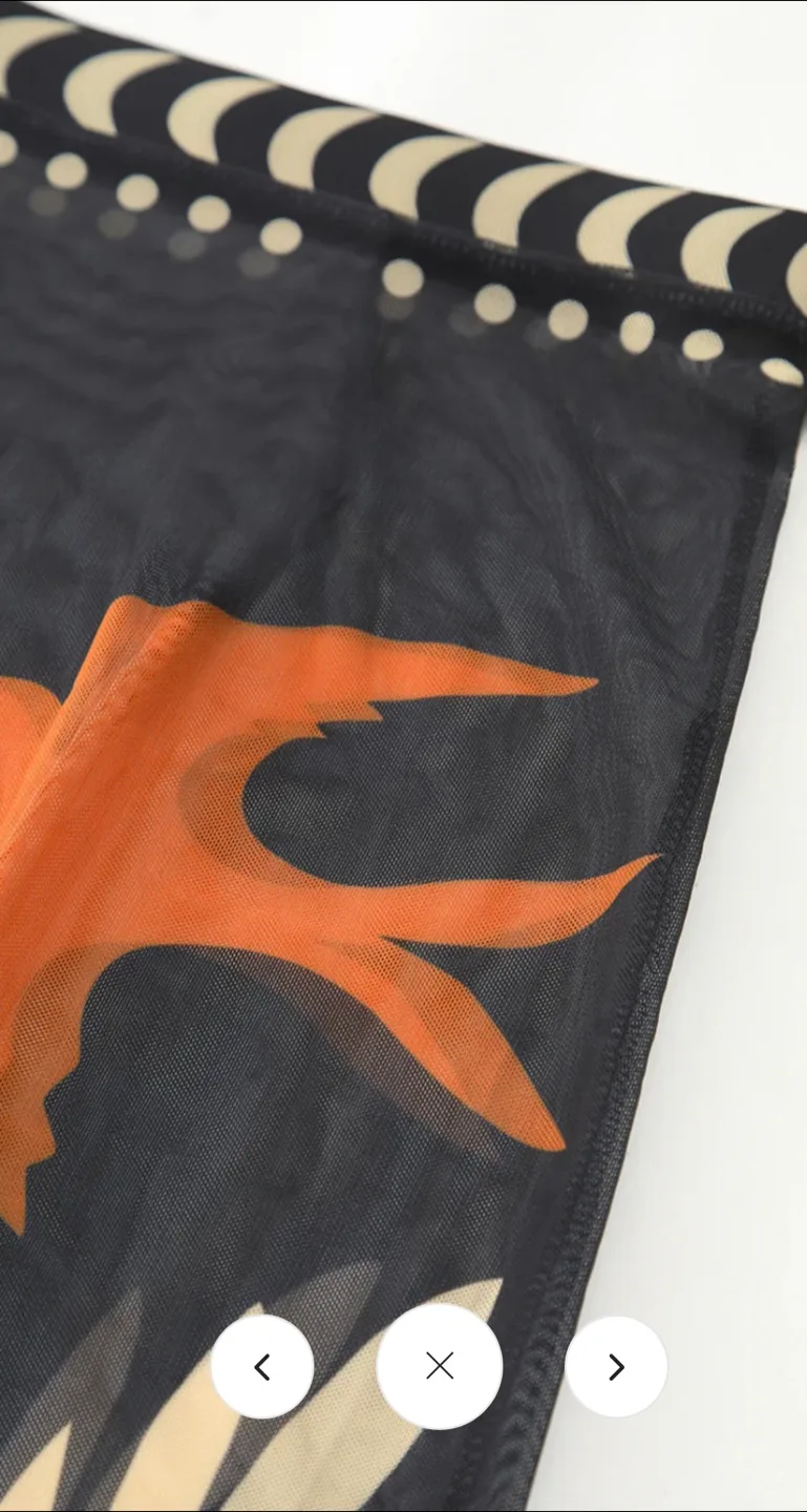 New Commense Black & Orange Print Coverup- Reduced! image indicator(3)