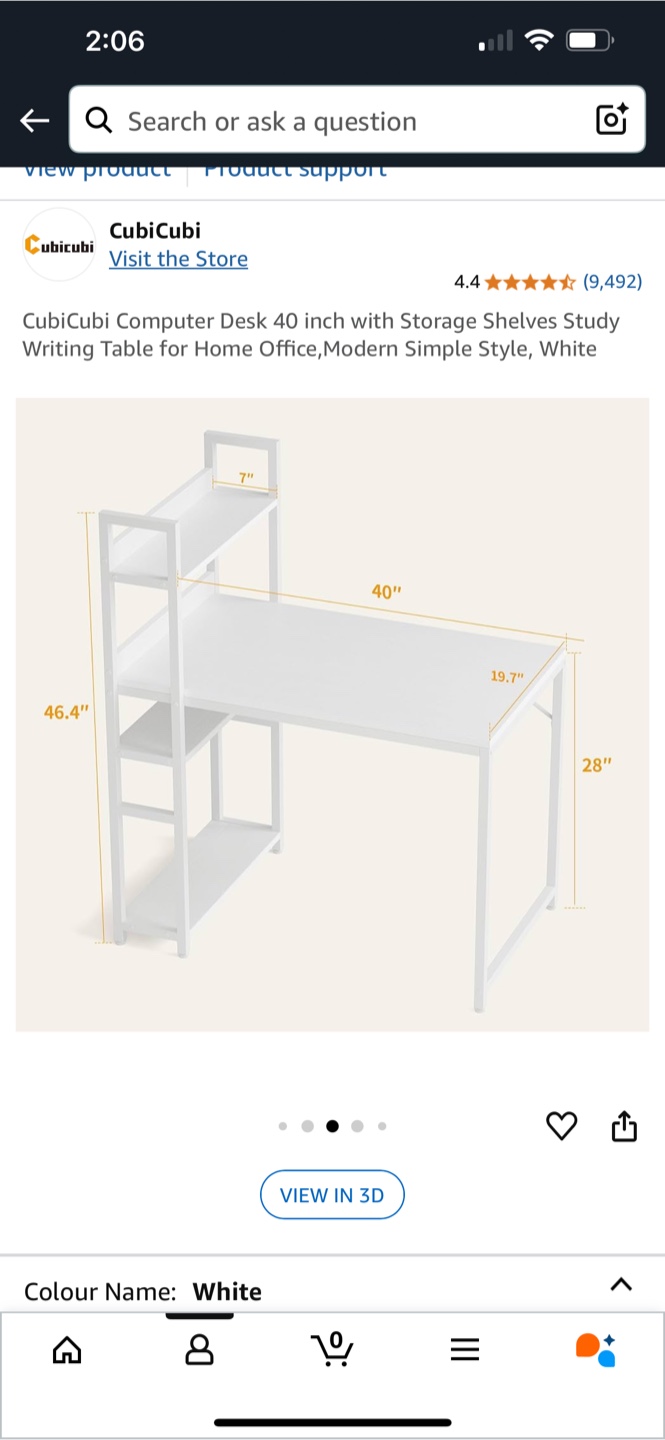 White Desk & Swivel Office Chair - photo 3