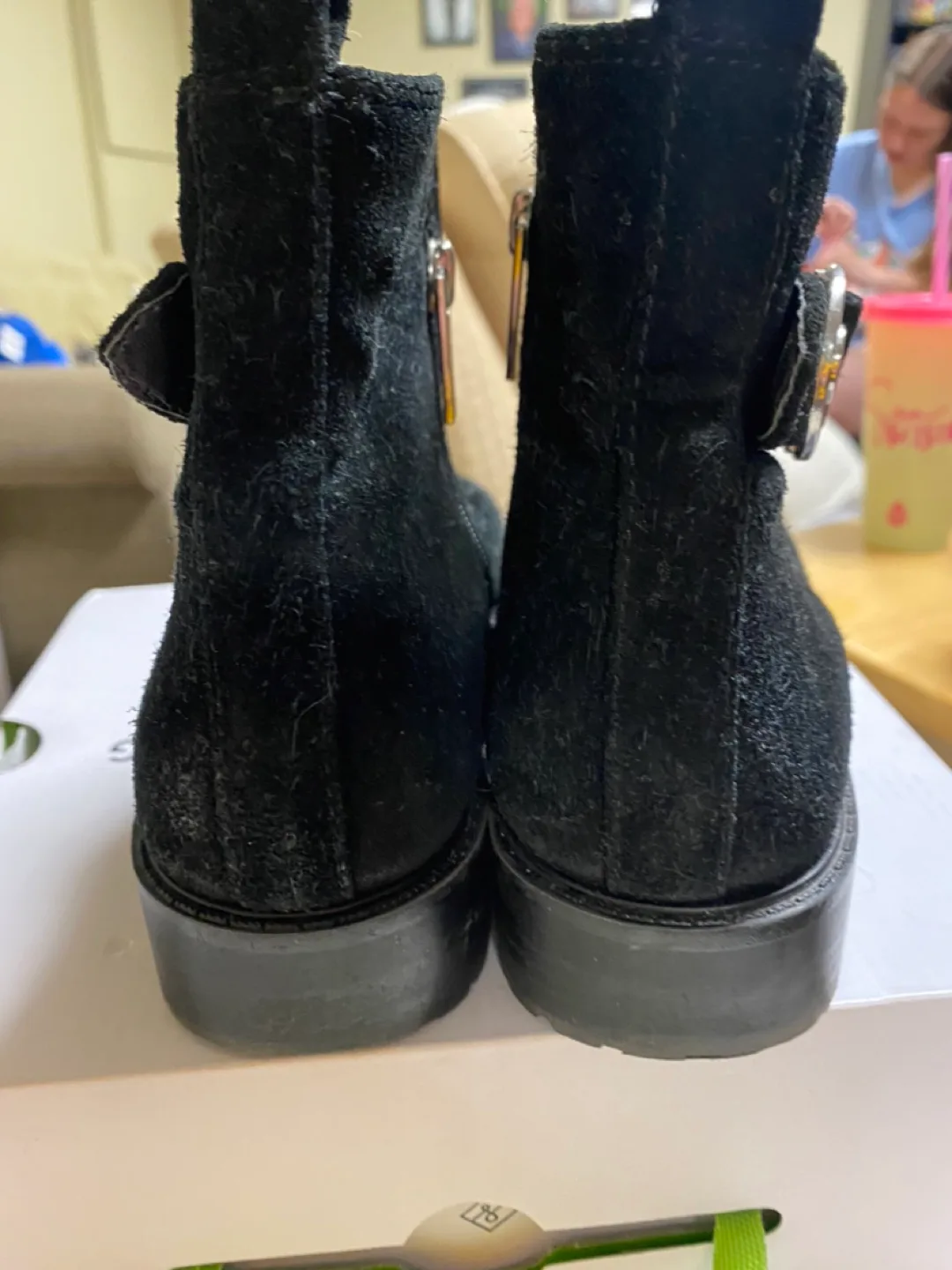 Tommy Hilfiger Black Suede Ankle Boots image indicator(2)