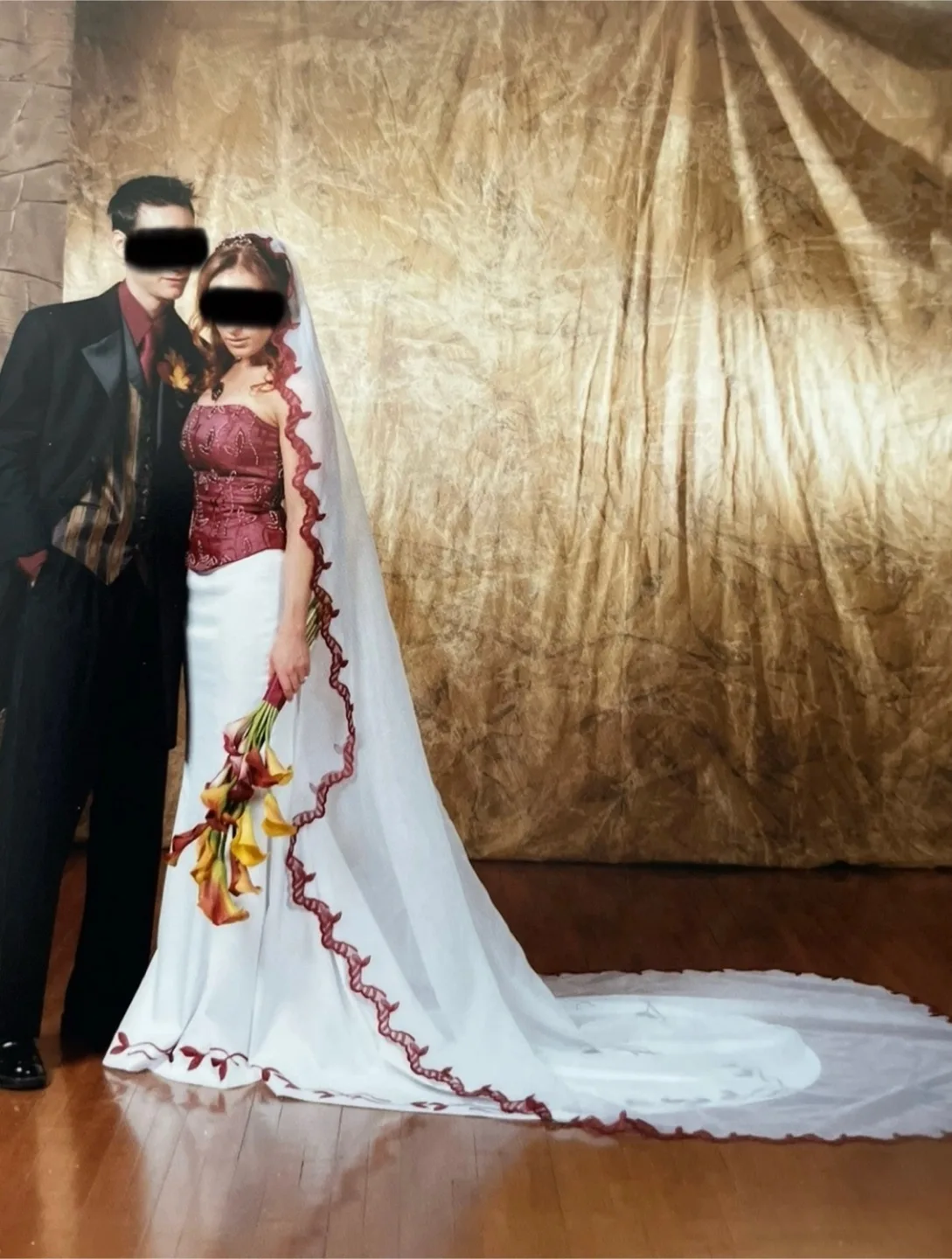 Bespoke Wedding Gown & Cathedral Length Veil image indicator(2)