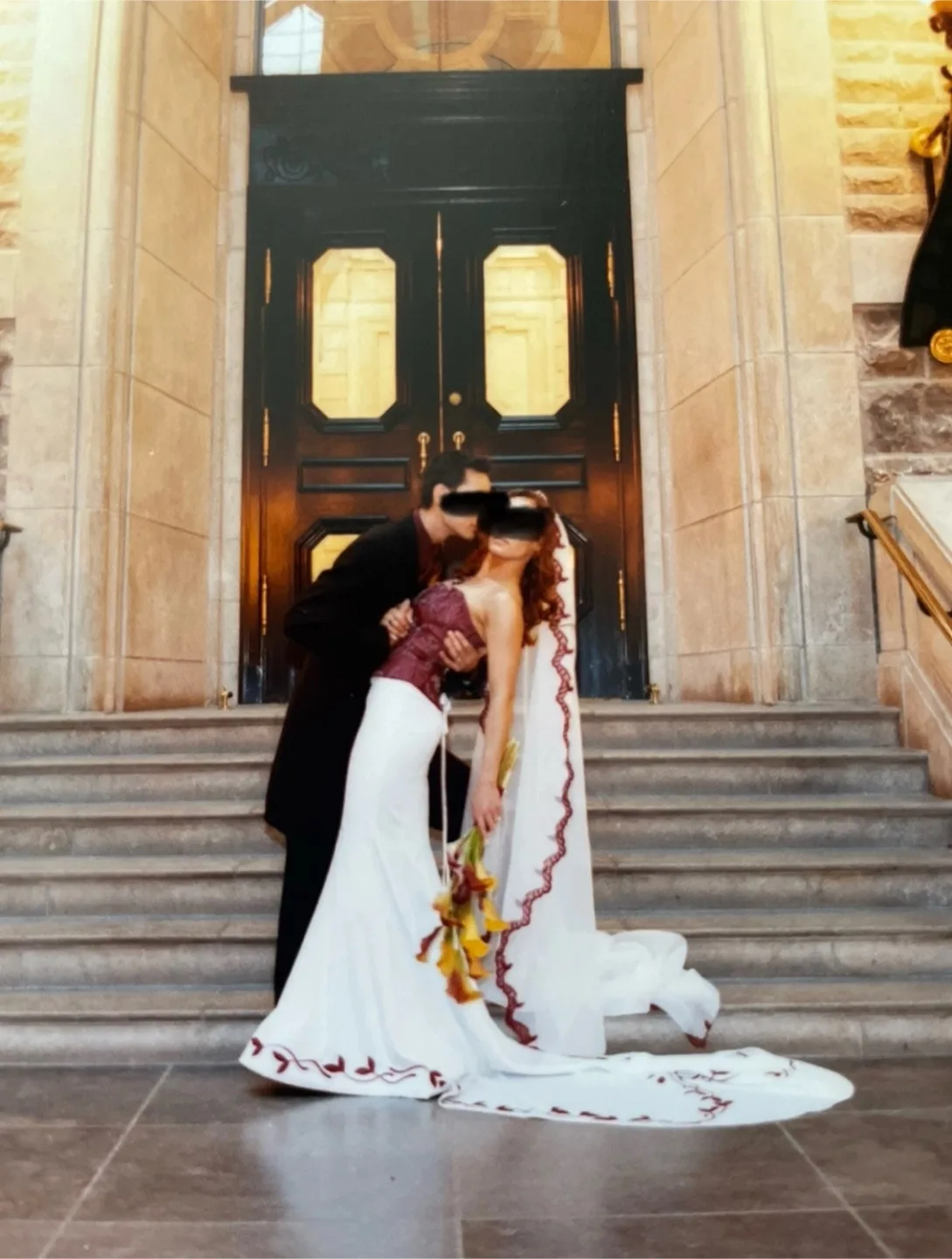 Bespoke Wedding Gown & Cathedral Length Veil thumbnail