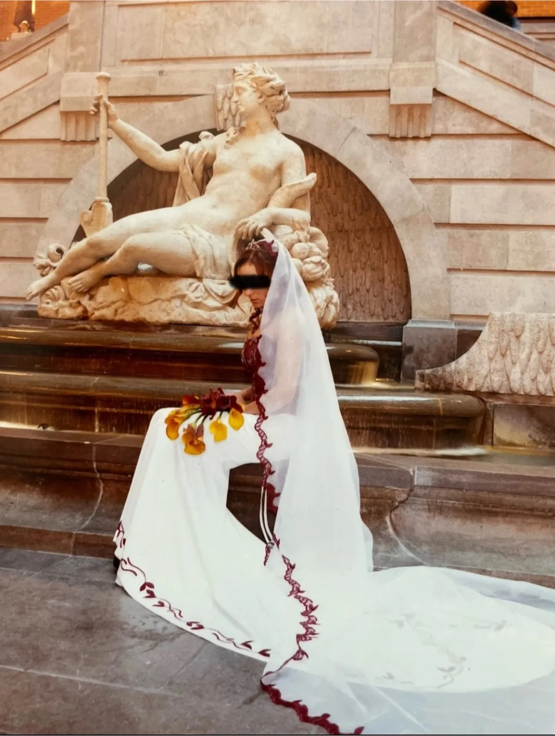 Bespoke Wedding Gown & Cathedral Length Veil image indicator(3)