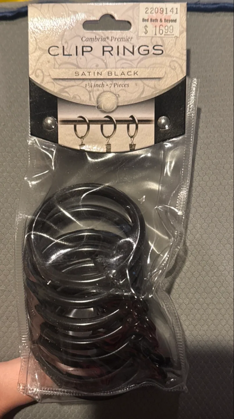 Cambria Premier Clip Rings - Satin Black - New thumbnail