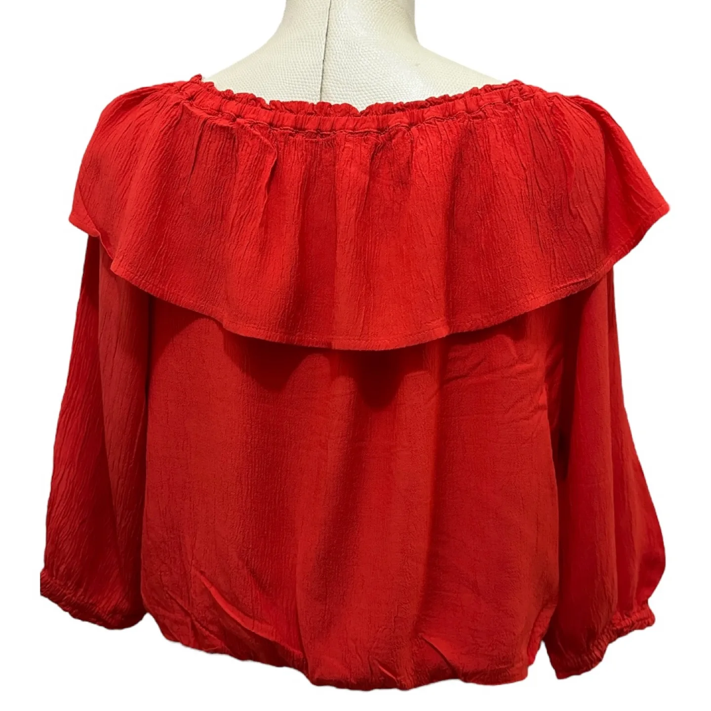 Red Off-the-Shoulder Blouse image indicator(2)