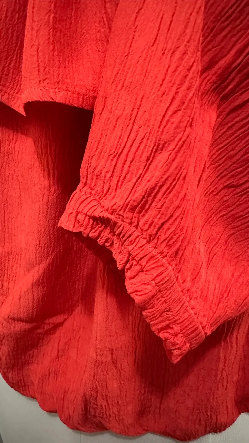 Red Off-the-Shoulder Blouse image indicator(4)