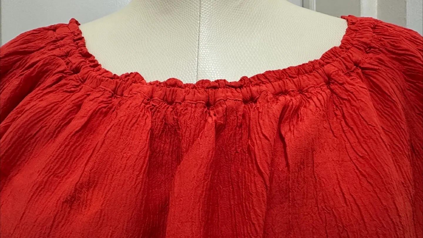 Red Off-the-Shoulder Blouse image indicator(3)