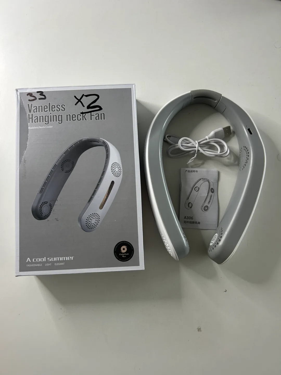 Vaneless Hanging Neck Fan - Like New! thumbnail