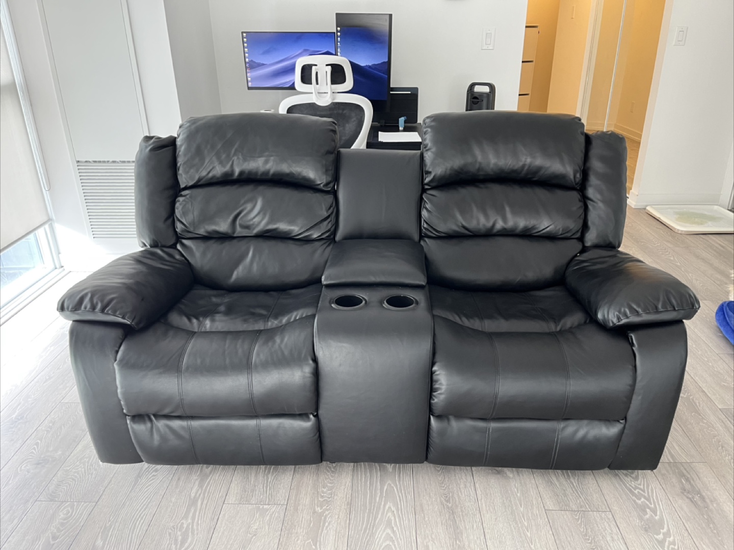 Sofa with Cupholders & Storage - Great for Home Theatre!